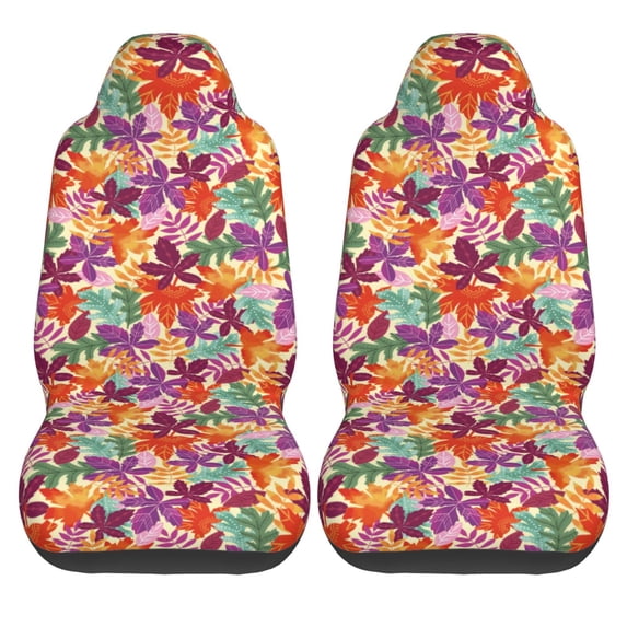 Haiem Maple Leaves Printed Car Seat Covers Set of 2, Universal Fit Car Seat Covers,Protective Seat Covers,Comfortable Car Seat Covers, Easy Installation Seat Covers