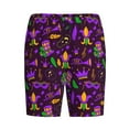 thumbnail image 1 of Haiem Mardi Gra2 Men's Pajama Short with Soft Woven Cotton Elastic Waistband Sleep Short-Large, 1 of 9