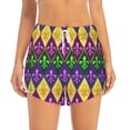 thumbnail image 1 of Haiem Mardi Gras4 Women's 2 in 1 Running Shorts - Lightweight Athletic Workout Gym Yoga Breathable Sports Shorts Liner with Phone Pockets-X-Large, 1 of 9
