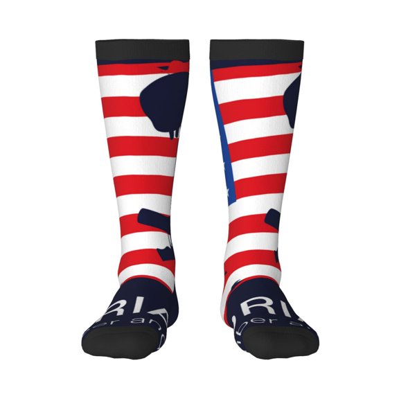 Haiem Memorial Day Socks, Funny Novelty Crazy Design Cotton Socks Sports Socks Knee High Socks For Men, Women,1Pairs - Gift For Working Friends