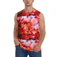 thumbnail image 1 of Haiem Men's Autumn Maple Leaves Print Tank Tops Summer Sleeveless Cut Off Workout T-Shirts Fitness Vest Athletic Undershirts-3X-Large, 1 of 8