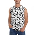 thumbnail image 1 of Haiem Men's Black Footprints Print Tank Tops Summer Sleeveless Cut Off Workout T-Shirts Fitness Vest Athletic Undershirts-X-Large, 1 of 8