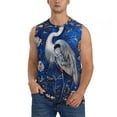 thumbnail image 1 of Haiem Men's Blue Heron Floral Garden Print Tank Tops Summer Sleeveless Cut Off Workout T-Shirts Fitness Vest Athletic Undershirts-3X-Large, 1 of 8