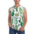 thumbnail image 1 of Haiem Men's Cactus Plants1 Print Tank Tops Summer Sleeveless Cut Off Workout T-Shirts Fitness Vest Athletic Undershirts-Small, 1 of 8