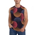 thumbnail image 1 of Haiem Men's Circular Stripes Print Tank Tops Summer Sleeveless Cut Off Workout T-Shirts Fitness Vest Athletic Undershirts-Small, 1 of 8