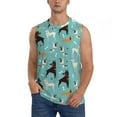 thumbnail image 1 of Haiem Men's Cute Dog Print Tank Tops Summer Sleeveless Cut Off Workout T-Shirts Fitness Vest Athletic Undershirts-XX-Large, 1 of 8