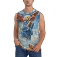 thumbnail image 1 of Haiem Men's Dog Angel Ascension Print Tank Tops Summer Sleeveless Cut Off Workout T-Shirts Fitness Vest Athletic Undershirts-Small, 1 of 8