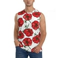 thumbnail image 1 of Haiem Men's Hand Drawn Tomatoes Print Tank Tops Summer Sleeveless Cut Off Workout T-Shirts Fitness Vest Athletic Undershirts-XX-Large, 1 of 8