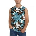 thumbnail image 1 of Haiem Men's Lilies Flowers Print Tank Tops Summer Sleeveless Cut Off Workout T-Shirts Fitness Vest Athletic Undershirts-3X-Large, 1 of 8
