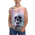 thumbnail image 1 of Haiem Men's Mist Sunflower Skull Print Tank Tops Summer Sleeveless Cut Off Workout T-Shirts Fitness Vest Athletic Undershirts-XX-Large, 1 of 8