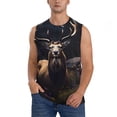 thumbnail image 1 of Haiem Men's Regal Stag In Forest Print Tank Tops Summer Sleeveless Cut Off Workout T-Shirts Fitness Vest Athletic Undershirts-XX-Large, 1 of 8