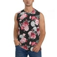thumbnail image 1 of Haiem Men's Rose Flowers Print Tank Tops Summer Sleeveless Cut Off Workout T-Shirts Fitness Vest Athletic Undershirts-Small, 1 of 8