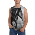 thumbnail image 1 of Haiem Men's Running Horse Print Tank Tops Summer Sleeveless Cut Off Workout T-Shirts Fitness Vest Athletic Undershirts-X-Large, 1 of 8