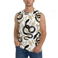 thumbnail image 1 of Haiem Men's Snake Print Tank Tops Summer Sleeveless Cut Off Workout T-Shirts Fitness Vest Athletic Undershirts-Medium, 1 of 8