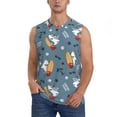 thumbnail image 1 of Haiem Men's Surf Shark Print Tank Tops Summer Sleeveless Cut Off Workout T-Shirts Fitness Vest Athletic Undershirts-X-Large, 1 of 8