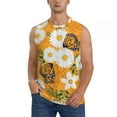 thumbnail image 1 of Haiem Men's White Floral and Butterflies Print Tank Tops Summer Sleeveless Cut Off Workout T-Shirts Fitness Vest Athletic Undershirts-Small, 1 of 8