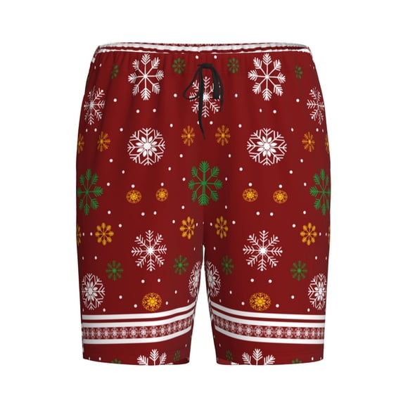 Haiem Merry Christmas Men's Pajama Short with Soft Woven Cotton Elastic Waistband Sleep Short-4X-Large
