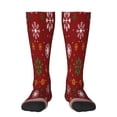 thumbnail image 1 of Haiem Merry Christmas Socks, Funny Novelty Crazy Design Cotton Socks Sports Socks Knee High Socks For Men, Women,1Pairs - Gift For Working Friends, 1 of 9