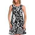 thumbnail image 1 of Haiem Metallic Gears for Women’s Summer Dresses – Casual Sleeveless Tank Loose Sundress, Lightweight Beach Dress, 1 of 7