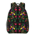 thumbnail image 1 of Haiem Mexican Flower 2 Printed School Backpack,Casual Travel Lightweight Backpack,Durable Comfortable Multifunctional Backpack,Laptop Backpack, 1 of 6