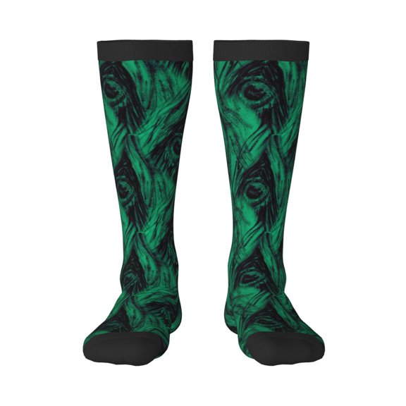 Haiem Mint Bird Feathers Socks, Funny Novelty Crazy Design Cotton Socks Sports Socks Knee High Socks For Men, Women,1Pairs - Gift For Working Friends