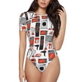 thumbnail image 1 of Haiem Modern Life Women's Crew Neck Short Sleeve Bodysuit Tops Stretchy Slim Basic-XX-Large, 1 of 9