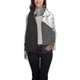 thumbnail image 1 of Haiem Monochrome Giraffe Expression Pattern Women's Long Blanket Scarf Chunky Oversized Winter Fall Warm Scarf Big Tartan Scarves Wrap Shawl Ladies Gifts, 1 of 8