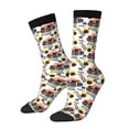 thumbnail image 1 of Haiem Monster truck Pattern Crew Socks – Soft & Durable Moisture-wicking Socks, Stay-Up Fit for Business, Work, and Casual Wear Size 5-11, 1 of 6