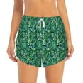 thumbnail image 1 of Haiem Monstera Leaves Women's 2 in 1 Running Shorts - Lightweight Athletic Workout Gym Yoga Breathable Sports Shorts Liner with Phone Pockets-Large, 1 of 9