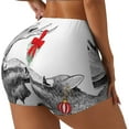 thumbnail image 1 of Haiem Moose Kissing Under Mistletoe No Front Seam Biker Shorts for Women Yoga Workout Gym Bike Shorts with Tummy Control Moisture-Wicking-, 1 of 9