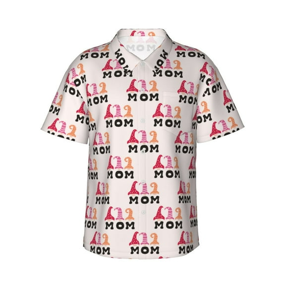 Haiem Mothers Day Printed Hawaiian Shirt for Men - Men’s Casual Beach Summer Shirts - Stretch Fabric with Modern Fit-XX-Large