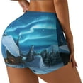 thumbnail image 1 of Haiem Mountain Cottage In Snow No Front Seam Biker Shorts for Women Yoga Workout Gym Bike Shorts with Tummy Control Moisture-Wicking-XX-Large, 1 of 9