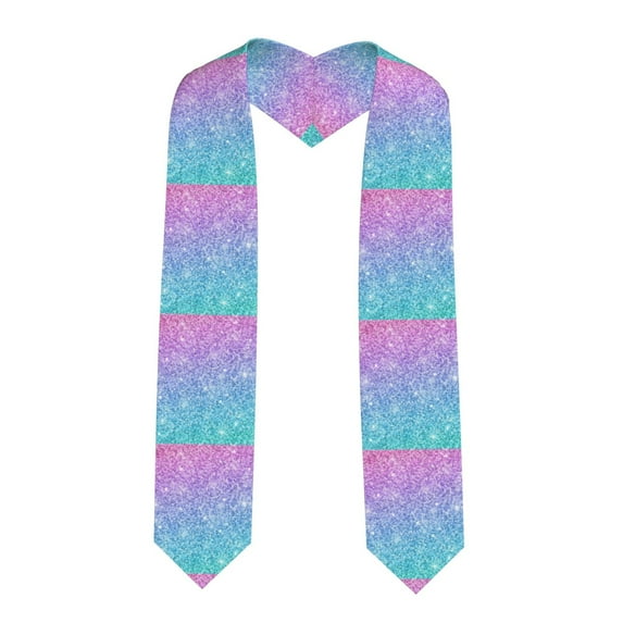 Haiem Multicolor Glitter Pattern Graduation Stole 2024 | Premium Satin Sash for Graduation Ceremony