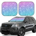 thumbnail image 1 of Haiem Multicolor Glitter Windshield Sun Shade: Universal Foldable 2-Piece Car Front Window Sunshade - Blocks Uv Rays, And Reduces Heat,Essential Car Accessory Medium, 1 of 7