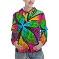 thumbnail image 1 of Haiem Multicolored Beautiful Flower for Women's Fashion Hoodies & Sweatshirts with Kangaroo Pocket,Hooded Sweatshirt with Eye-catching Drawstrings-XX-Large, 1 of 7
