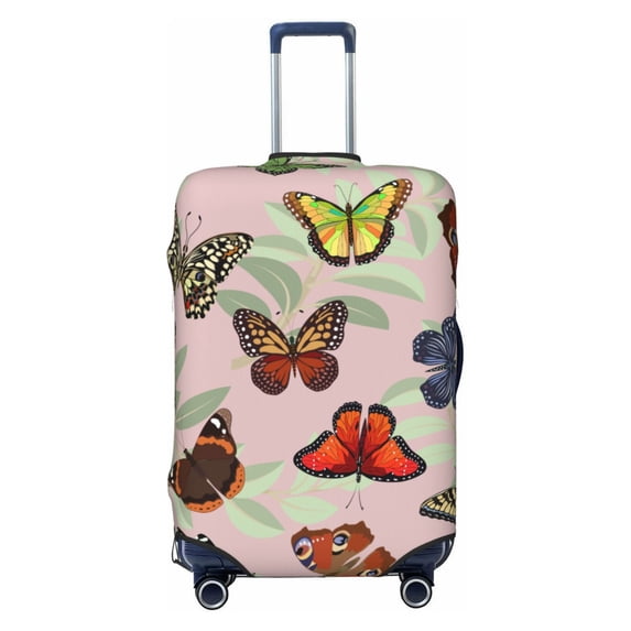 Haiem Multicolored Butterflies Luggage Cover,Durable, Washable Suitcase Protector With Anti-Scratch Technology - Keep Your Luggage Looking New Medium