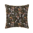 thumbnail image 1 of Haiem Mushroom Garnish Print Velvet Soft Solid Decorative Square Throw Pillow Covers Set with Elegant Piping Christmas Cushion Case for Sofa Bedroom Car-18"x18", 1 of 8