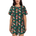 thumbnail image 1 of Haiem Mushroom House Pattern Pajama Set for Women 2 Piece Lounge Set Short Sleeve Tops and Shorts Soft Sleepwear-X-Large, 1 of 7