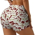 thumbnail image 1 of Haiem Mushroom No Front Seam Biker Shorts for Women Yoga Workout Gym Bike Shorts with Tummy Control Moisture-Wicking-Small, 1 of 9