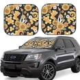 thumbnail image 1 of Haiem Mushrooms Honeycomb Windshield Sun Shade: Universal Foldable 2-Piece Car Front Window Sunshade - Blocks Uv Rays, And Reduces Heat,Essential Car Accessory Small, 1 of 7