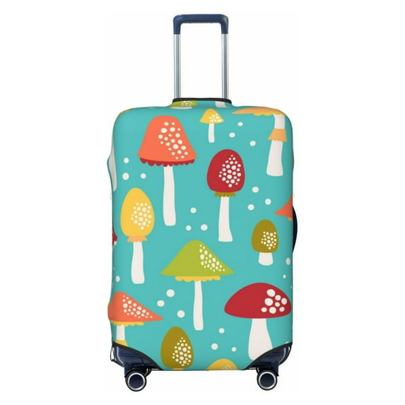Haiem Mushrooms Luggage Cover,Durable, Washable Suitcase Protector With Anti-Scratch Technology - Keep Your Luggage Looking New Large