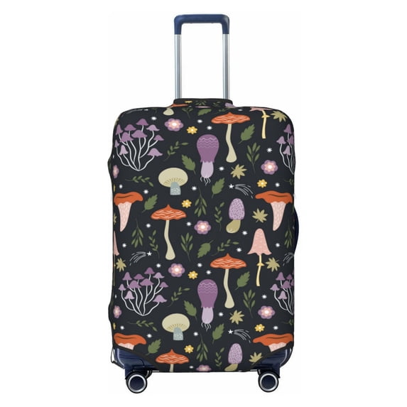 Haiem Mushrooms Luggage Cover Printed Suitcase Covers for Luggage Elastic Washable Suitcase Protector Fits 18-32 Inch Luggage-Large