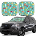 thumbnail image 1 of Haiem Mushrooms Windshield Sun Shade: Universal Foldable 2-Piece Car Front Window Sunshade - Blocks Uv Rays, And Reduces Heat,Essential Car Accessory Medium, 1 of 7