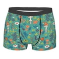 thumbnail image 1 of Haiem Mushrooms and Flowers Men's Boxer Briefs, Every Day Comfort Stretch Cotton Moisture-Wicking Underwear-Small, 1 of 9