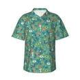 thumbnail image 1 of Haiem Mushrooms and Flowers Printed Hawaiian Shirt for Men - Men’s Casual Beach Summer Shirts - Stretch Fabric with Modern Fit-Small, 1 of 9