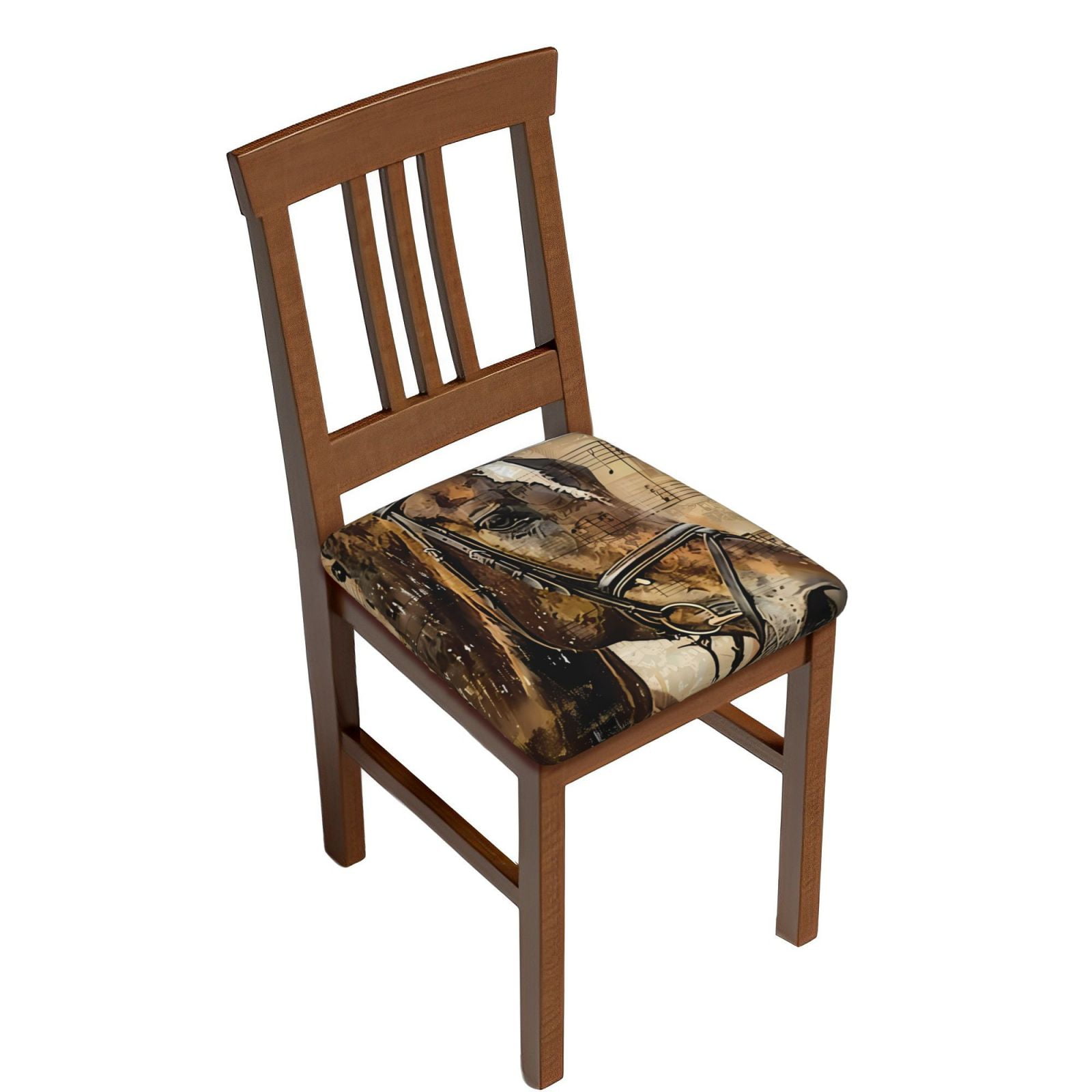 Haiem Musical Horse Vintage Collage Printed Square Couch Cushion Covers