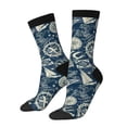 thumbnail image 1 of Haiem Nautical Style Pattern Crew Socks – Soft & Durable Moisture-wicking Socks, Stay-Up Fit for Business, Work, and Casual Wear Size 5-11, 1 of 6