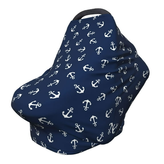 Haiem Nautical Themed Simple Anchors Baby Nursing Cover & Nursing Poncho - Multi Use Cover for Baby Car Seat Canopy, Stroller Cover, 360°Full Privacy Breastfeeding Coverage