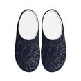 thumbnail image 1 of Haiem Navy Dark Blue Print Women's Fuzzy Memory Foam House Slipper Cozy Home Footwear Non-slip Winter Slippers-42/43, 1 of 7