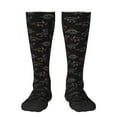 thumbnail image 1 of Haiem Neon Dinosaur Socks, Funny Novelty Crazy Design Cotton Socks Sports Socks Knee High Socks For Men, Women,1Pairs - Gift For Working Friends, 1 of 8